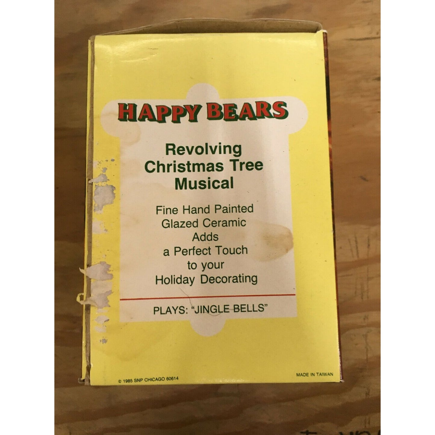 Vintage HAPPY BEARS Musical JINGLE BELLS Revolving Christmas Tree