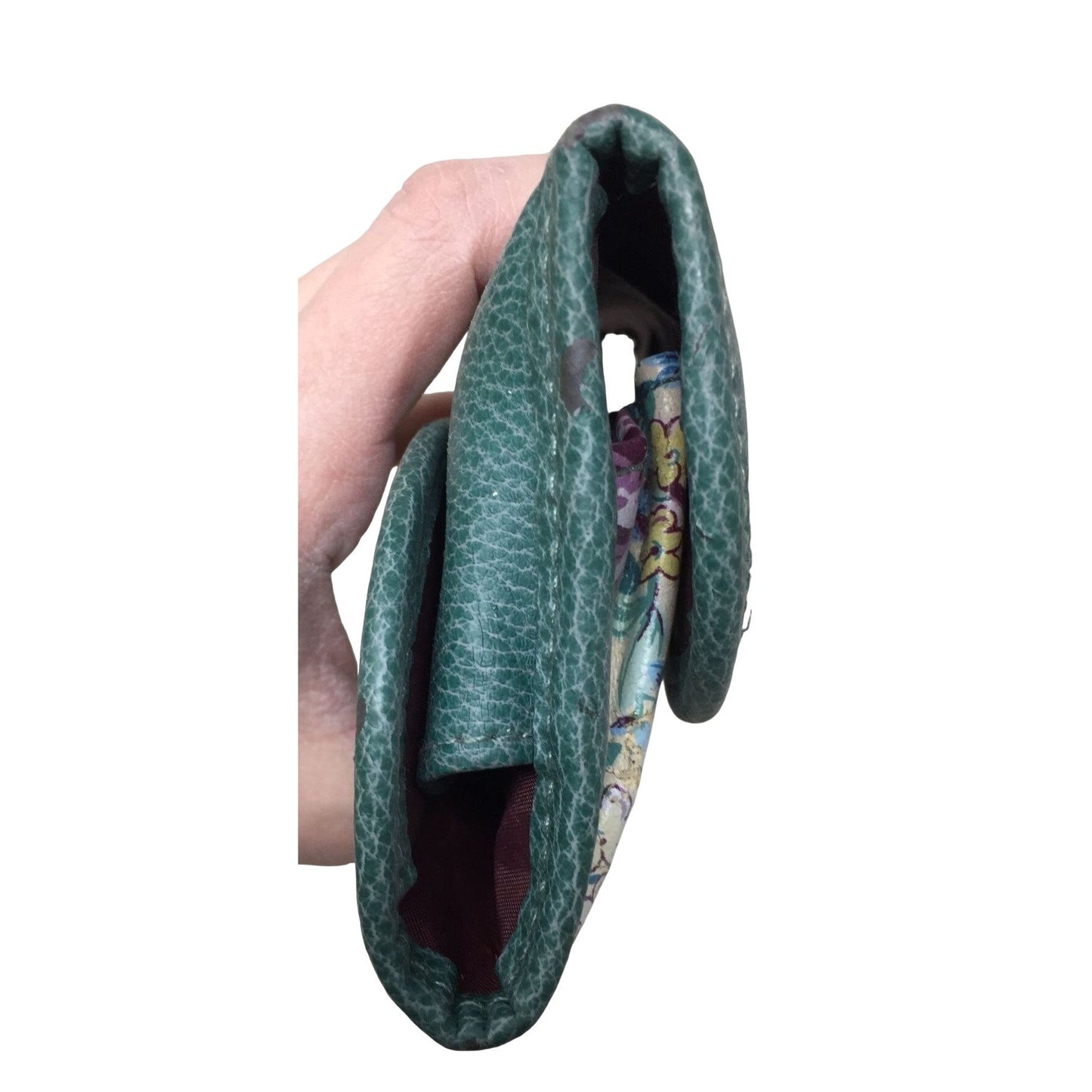 Teal and Purple Floral Print and Textured Solid Sunglasses or Glasses Case