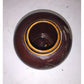 Japanese Brown Jar with pretty floral design handpainted on - metallic looking and colored paint on shiny brown finish A+ Stuff  A+ Stuff Vases