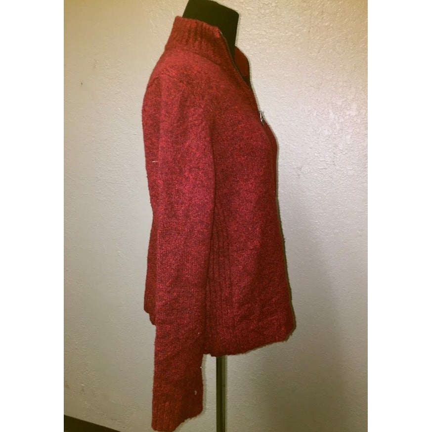 Christopher & Banks Red 1/4 zip pullover Sweater Size Small - very good condition (see photos)