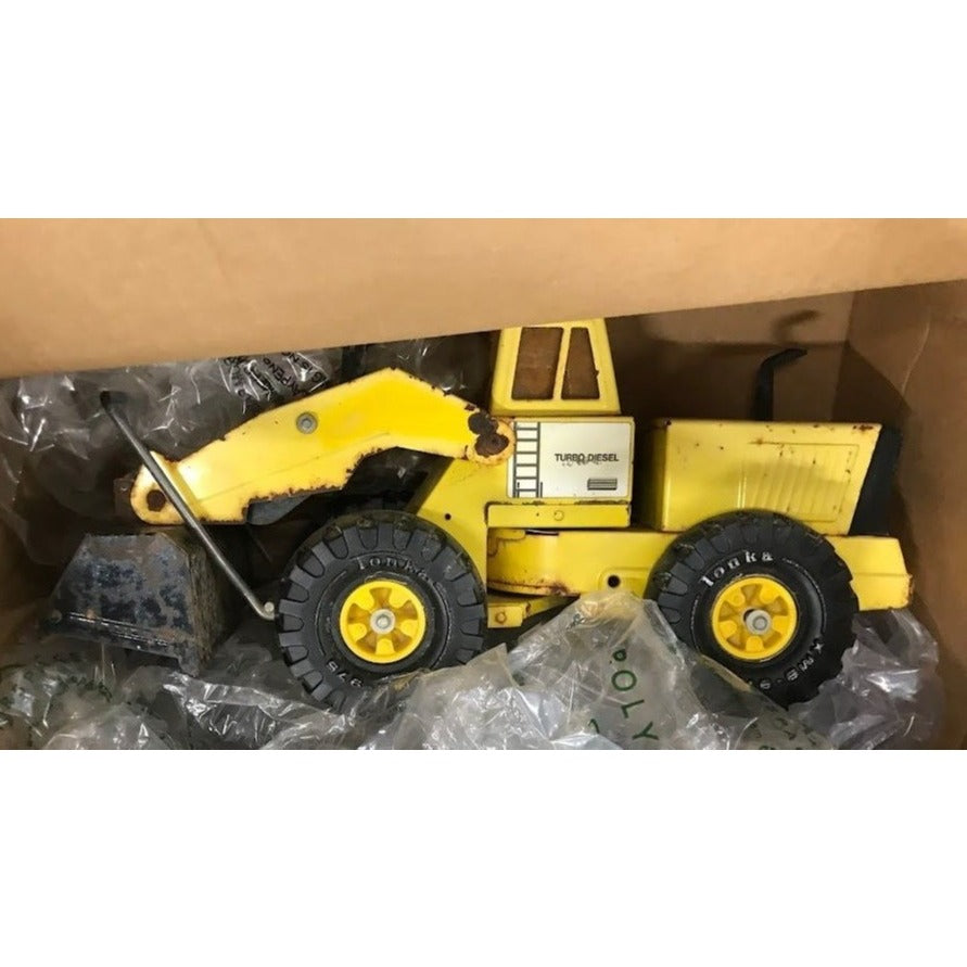 Vintage Tonka Turbo Diesel Loader - some rust and cracked windshield ( see photos) - Diecast Tractor Equipment Toy Collectible