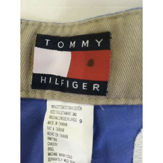 Vintage TOMMY HILFIGER Men's Casual UNIVERSITY Shorts VIVID BLUE Sz 30 New with Tags