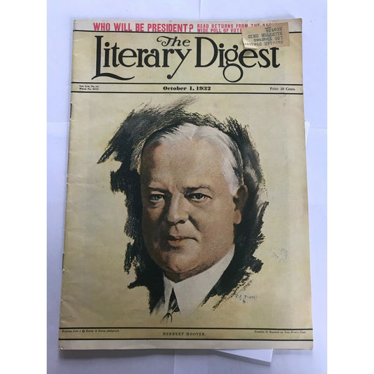 The Literary Digest Oct 1 1932 - Herbert Hoover - Roosevelt - Japan - Politics