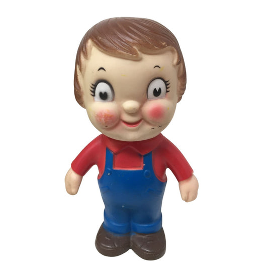 1960s Campbell's Kids Boy with Red shirt and Blue Overalls