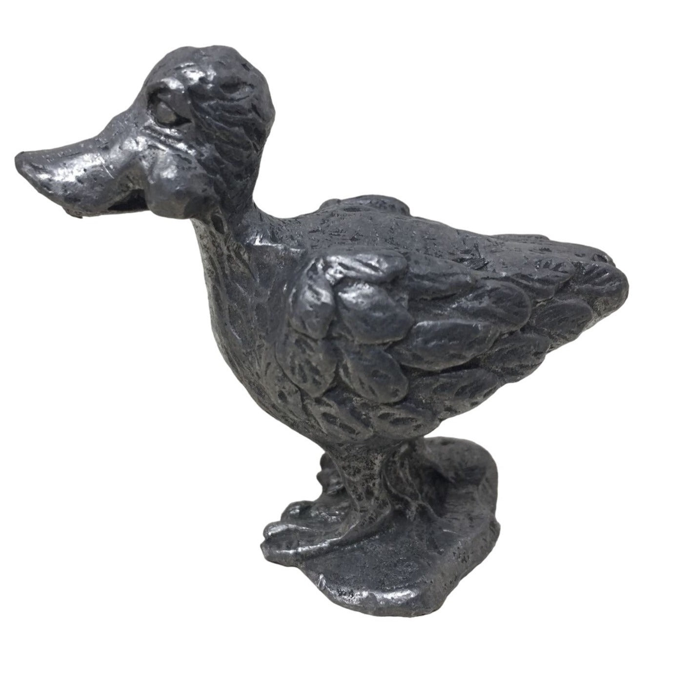 Pewter Duck Figurine - Serious or Crandy Looking Expression