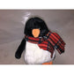 Russ CHATTERS Penguin Black White w Scarf 8” Plush Stuffed Animal RUSS