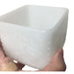 Pretty Milk Glass Cube Vase with Pedestal & Pretty Grape Pattern Design - Approx 3" square opening A+ Stuff  A+ Stuff