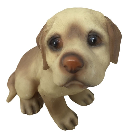 Sweet Puppy Figurine - Big Eyes and cute face - maybe Labrador Breed? Dog Figurine