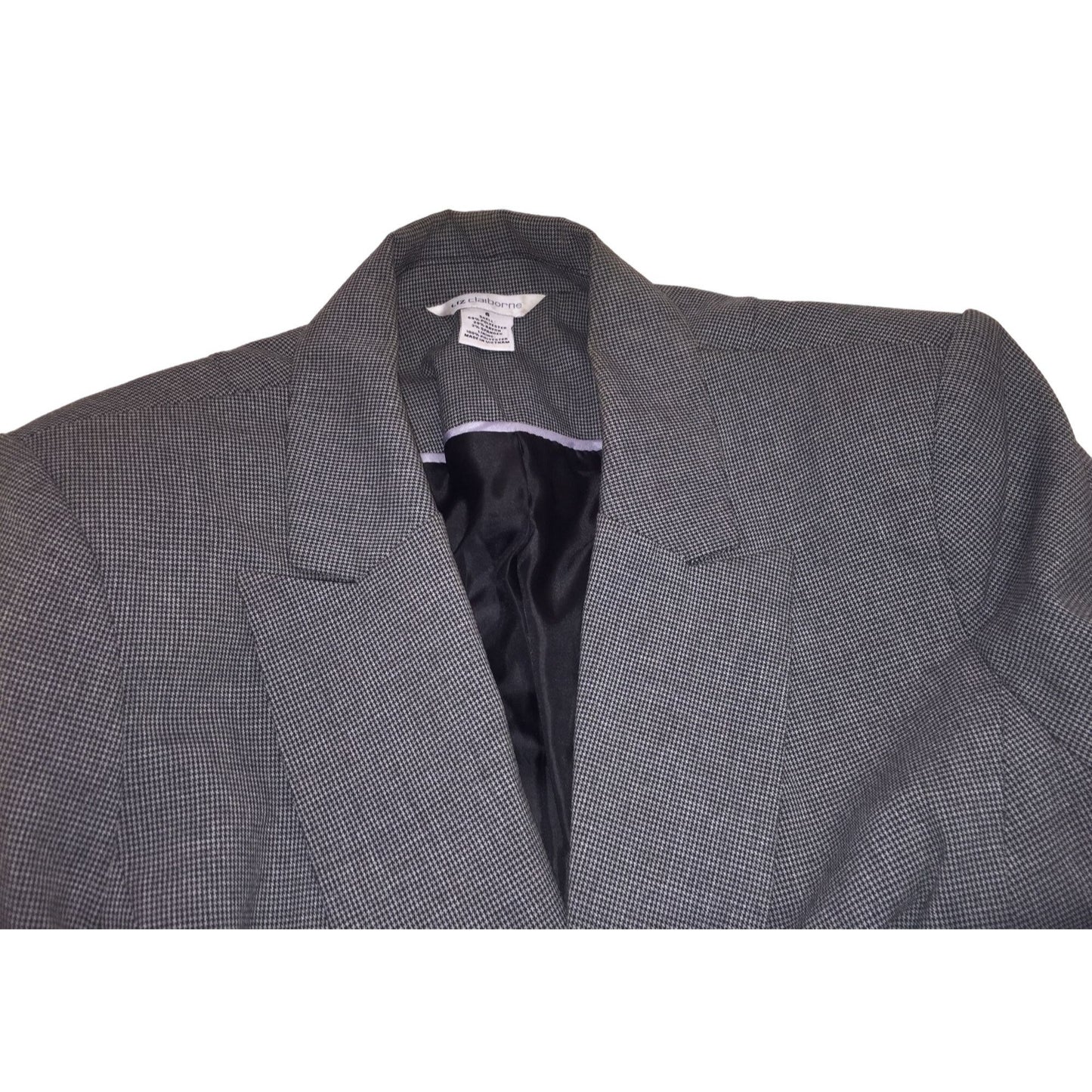 Liz Claiborne Suit Blazer Womens SIze 6 - small herringbone or check pattern