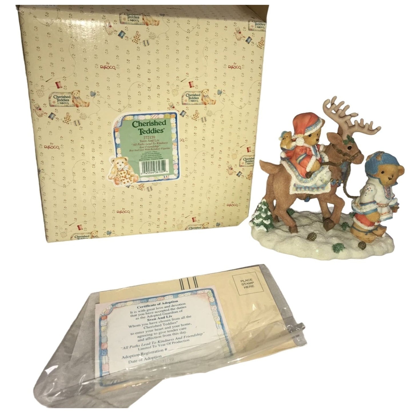 Sven & Liv Cherished Teddies 272159 - Enesco Holiday Figurine