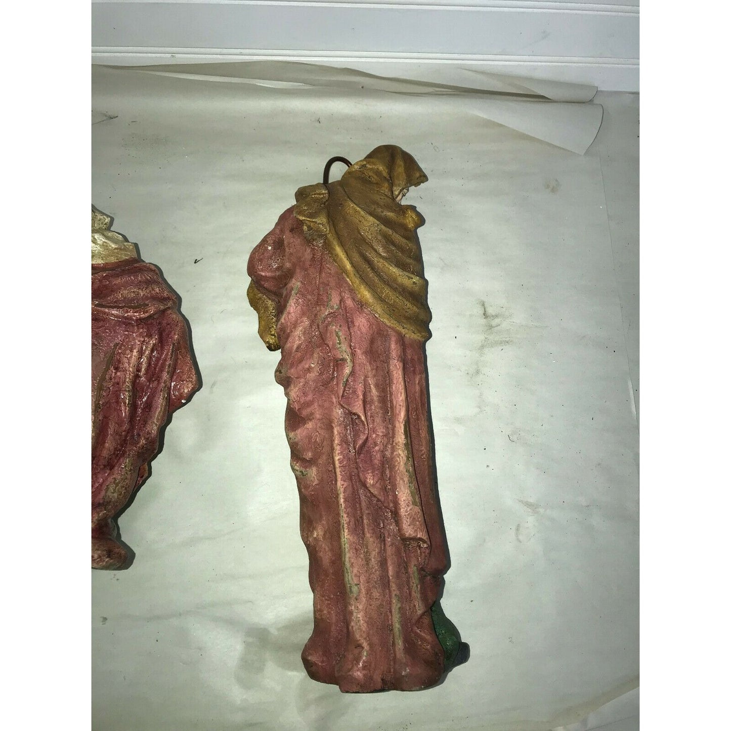 Nativity JOSEPH (16") & VIRGIN MARY w JESUS (8")Figures Christmas