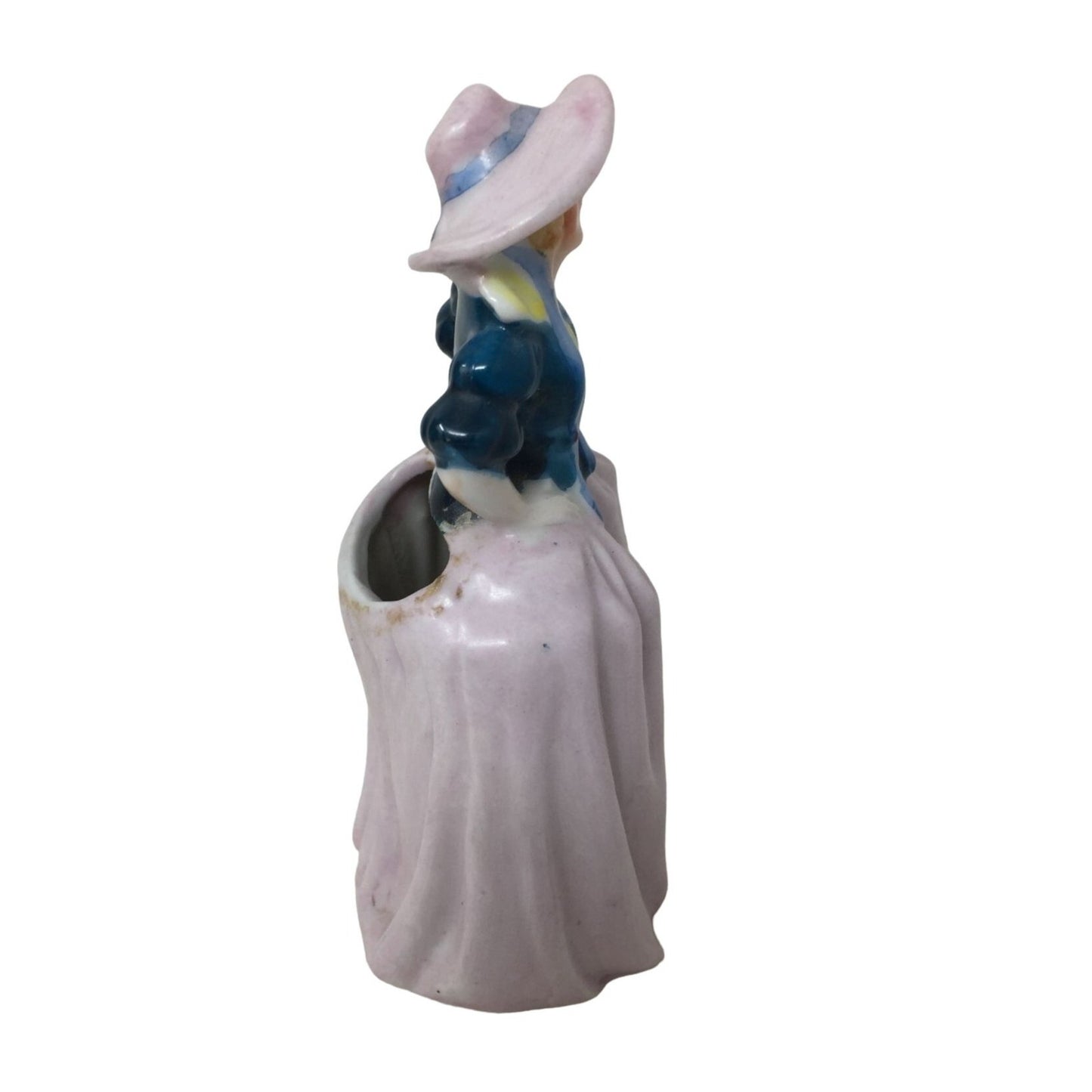 Mid-Century Colonial Figurines Sun Hat Porcelain / China Woman