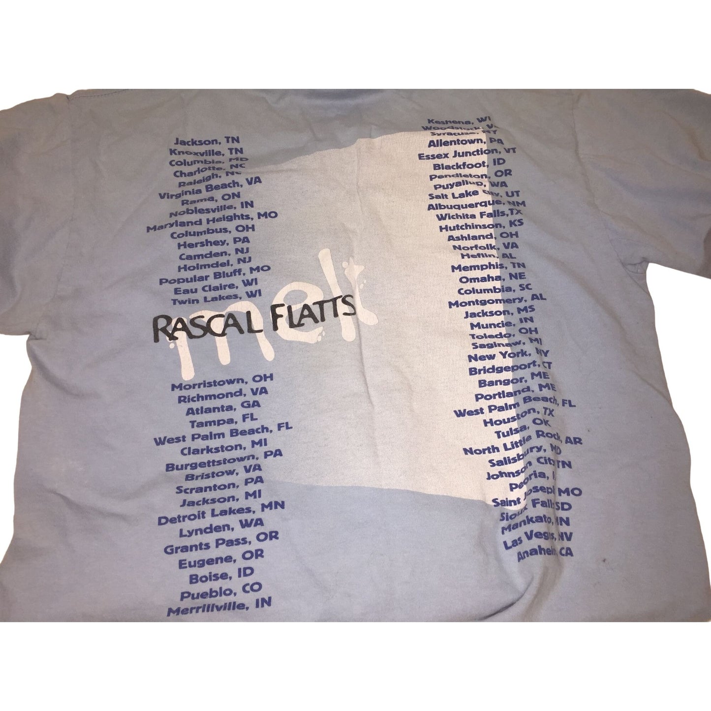 RASCAL FLATTS  'Melt' Tour Concert Souvenir T Shirt - Size Medium