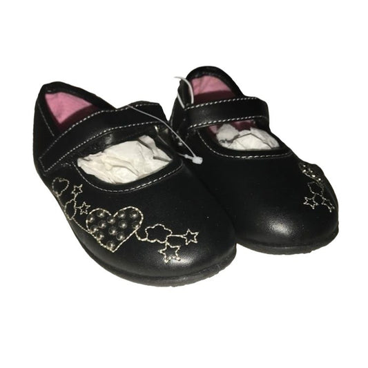 Kidgets Baby MARY JANE Style embroidered Infant size 7 Shoes - Pretty heart and stars embroidered on side/top - new with tags