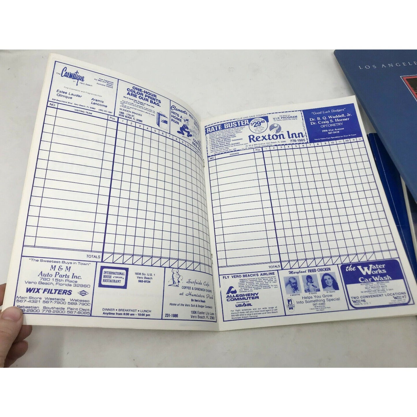 Los Angeles DODGERS Set 85-6 Yearbooks Spring Training Scorecard