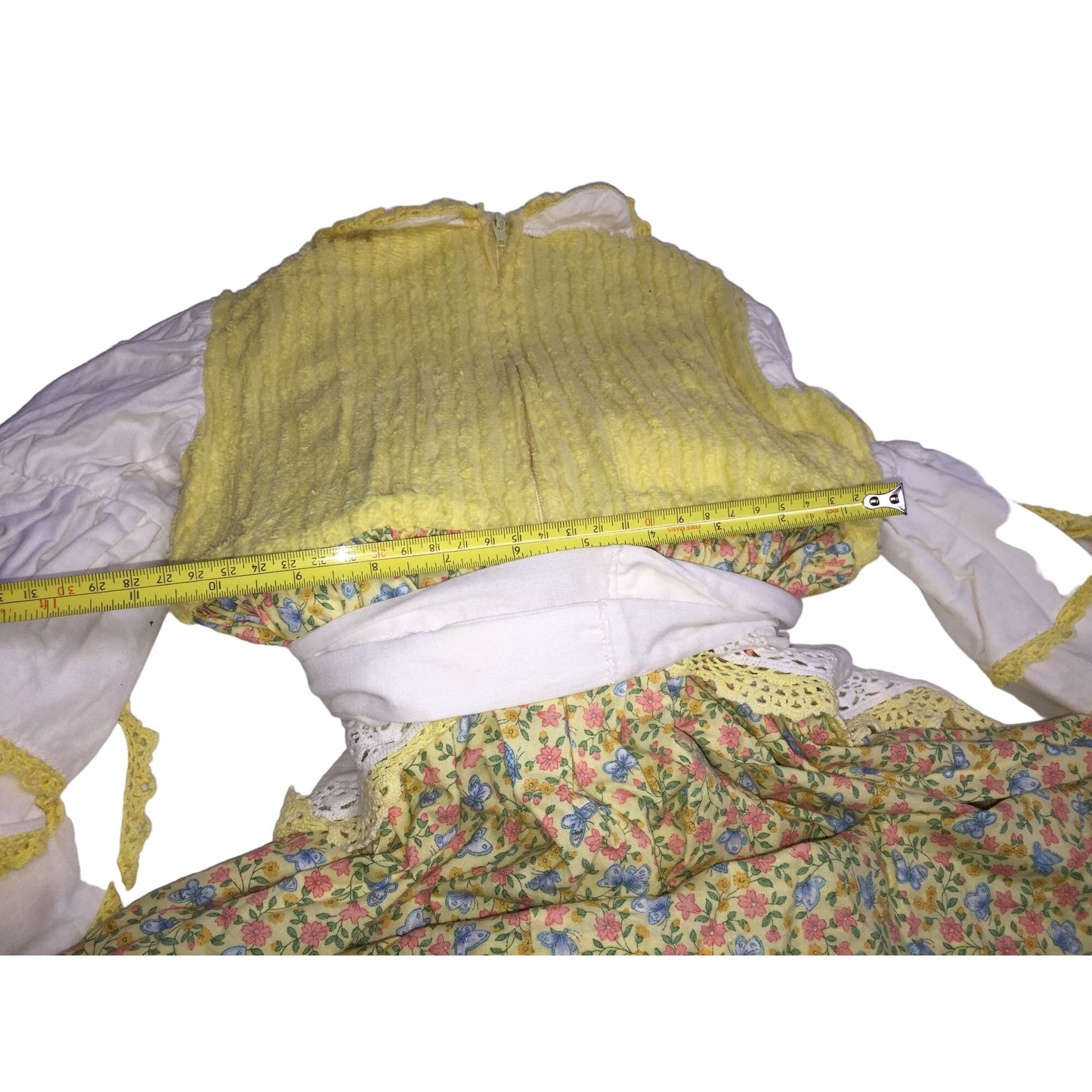 Unique Handmade Vintage Costume / Outfit with Yellow Bloomers, Detailed Apron, Headscarf & Detailing