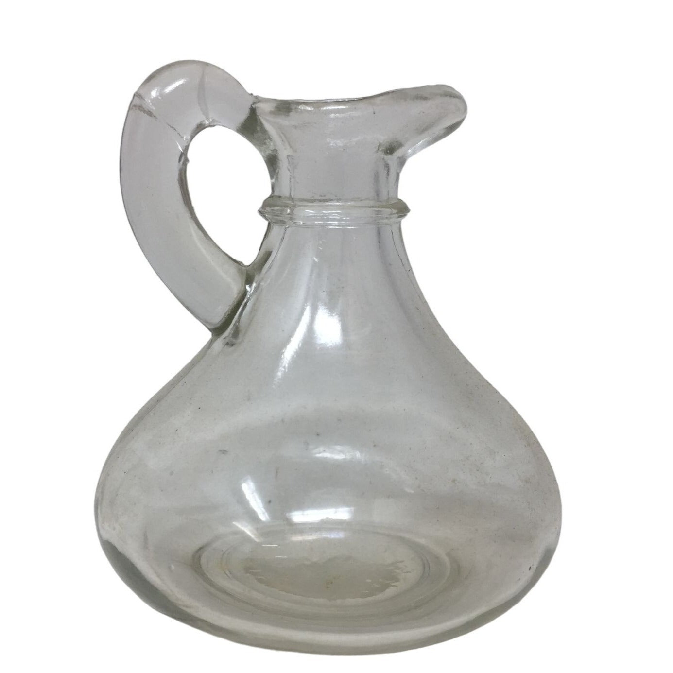 Small Vintage Anchor Hocking Glass Olive oil Pitcher/Vinegar Cruet Bottle