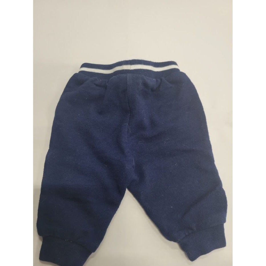 Cat and Jack Newborn Sweatpants - Navy and white - quilted knees