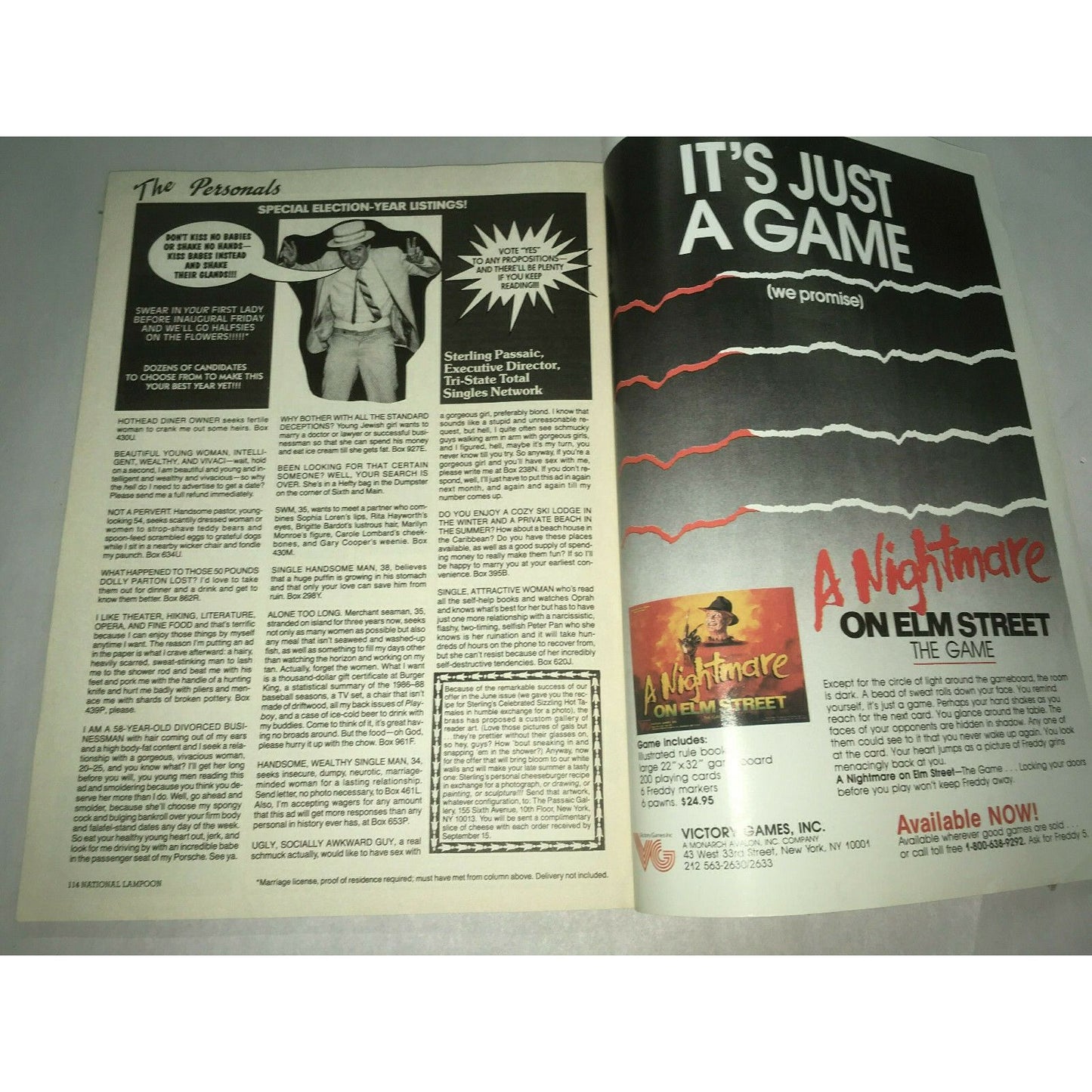 NATIONAL LAMPOON October 1988 "How I spent my summer" by Pete Rose