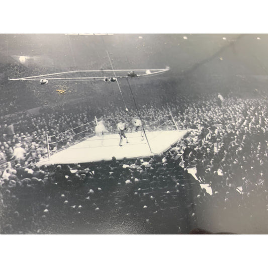 Vintage Black and White Framed Boxing Match Scene Photo - Granger GRA-101262 - Boxing Decor Boxing Ring