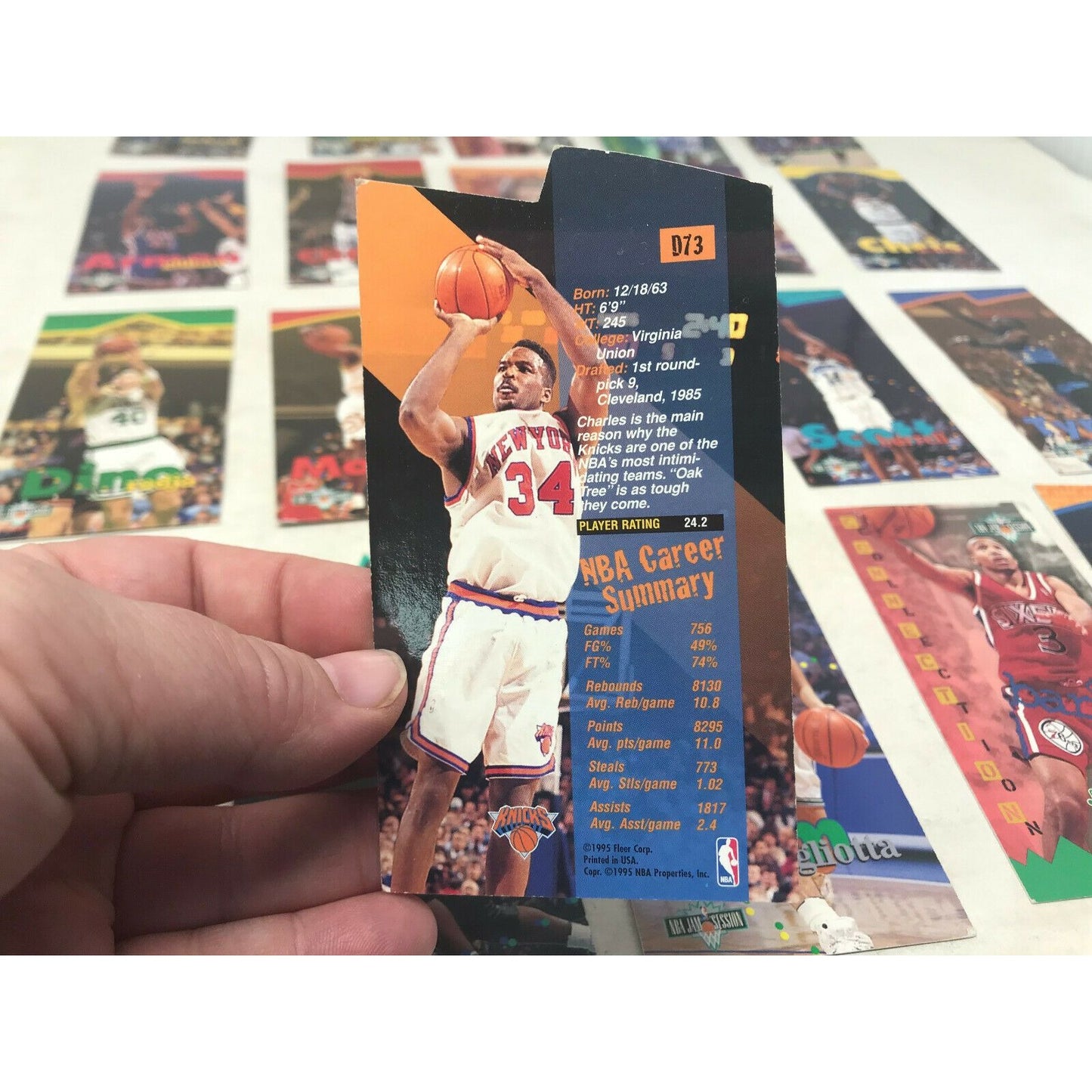 1995-96 NBA JAM Session Cards (21 cards) Blaylock Drexler Mashbur