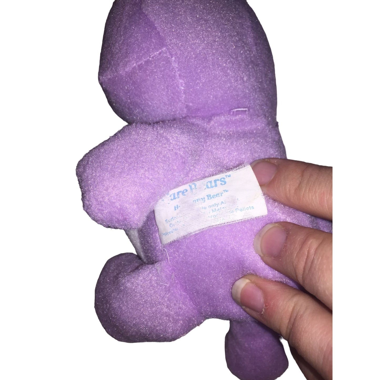 HARMONY Bear Care Bears Plush Toy Purple with colorful Flower on Belly - 7" Tall