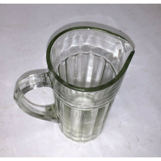 Glass Juice Pitcher - Classic Design - Partially Lined with Large Handle