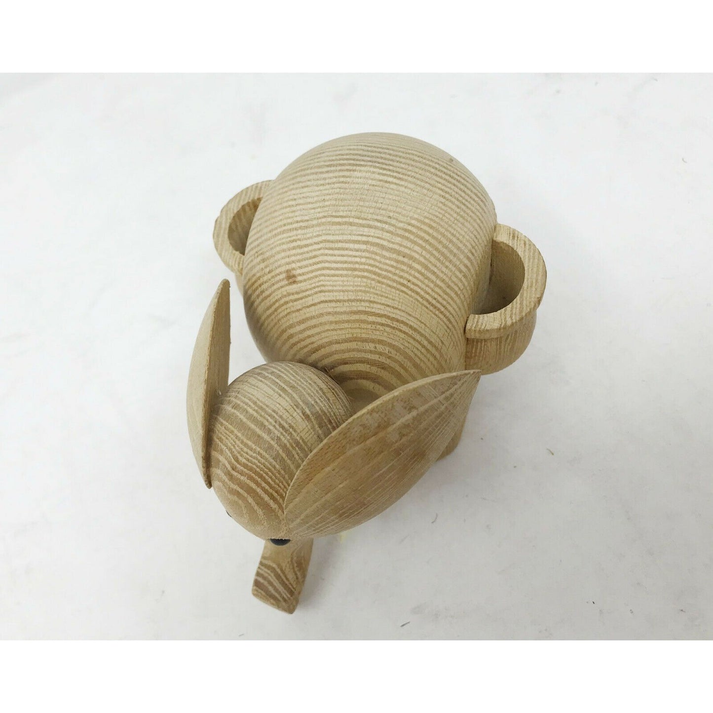 Small WOODEN ELEPHANT Decoration CUTE w tusks and small Holders  FREE SHIPPING