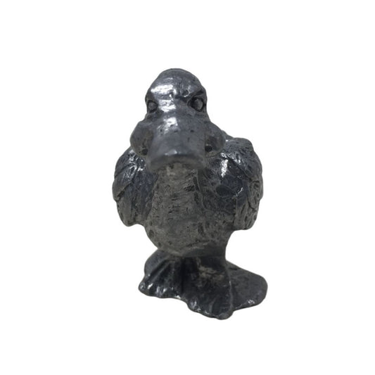 Pewter Duck Figurine - Serious or Crandy Looking Expression