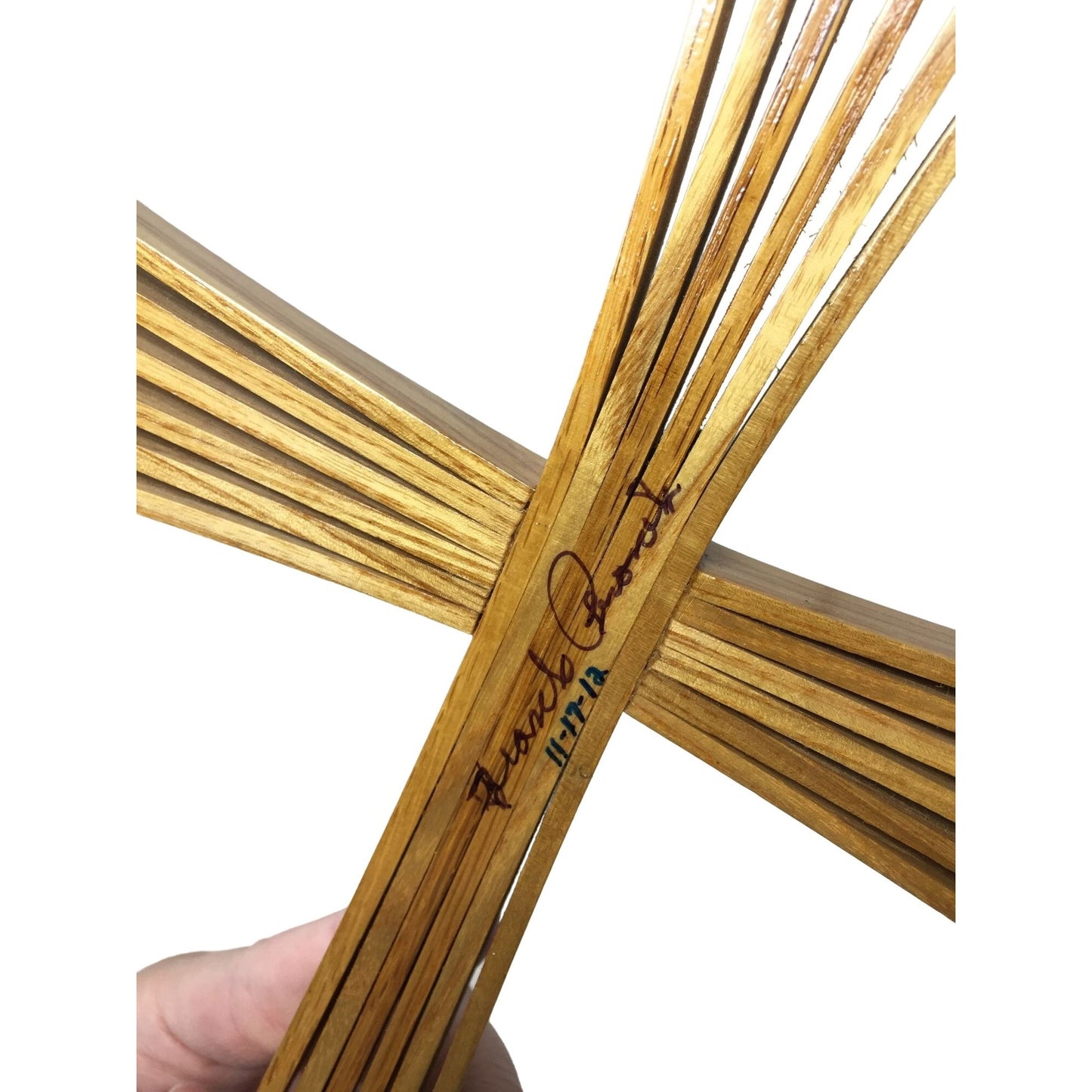 Wooden Cross - Tips Fanned out to make nice Full- Looking Effect  12.5" Tall