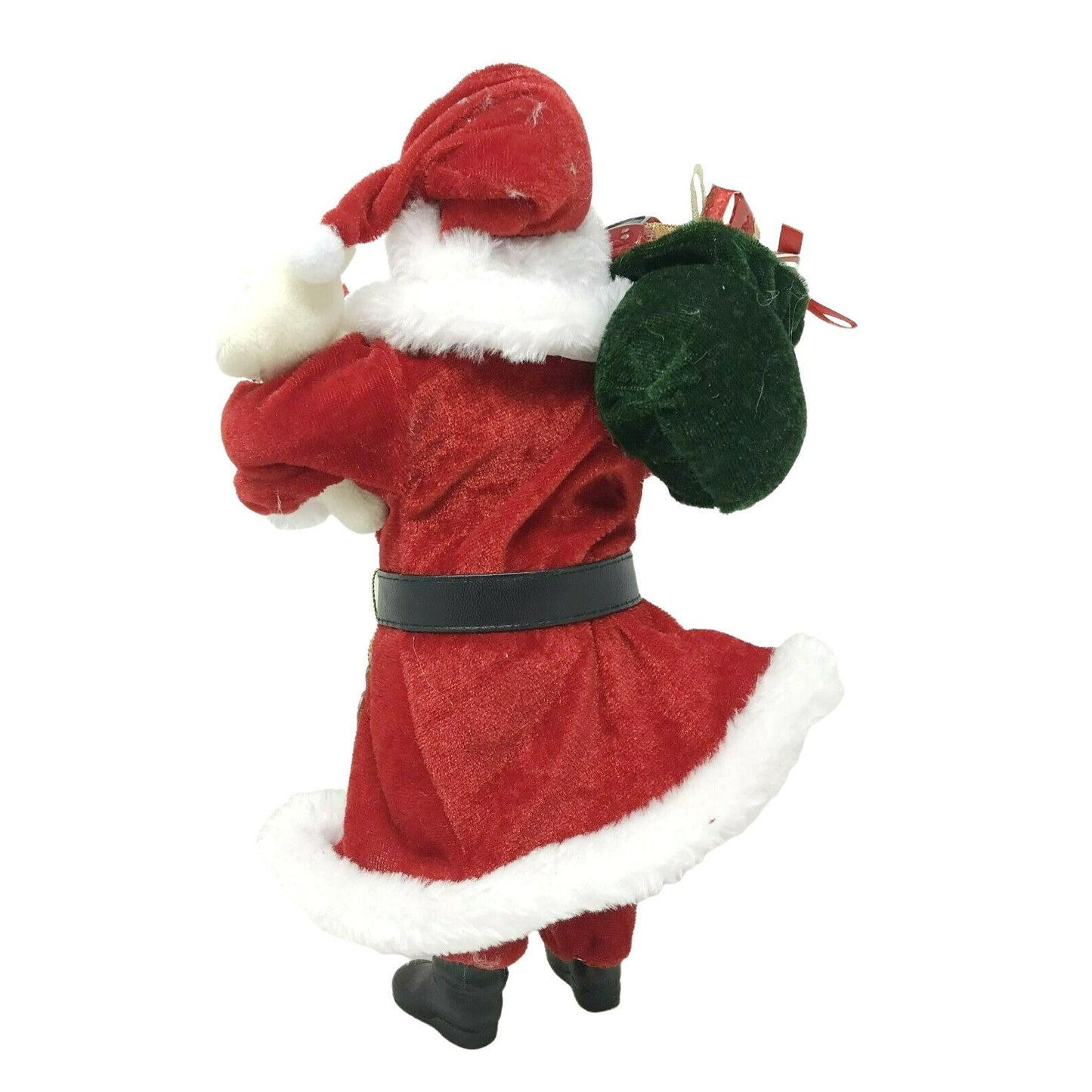 10." Santa Figure with Teddy bear and Bag of Presents  Christmas