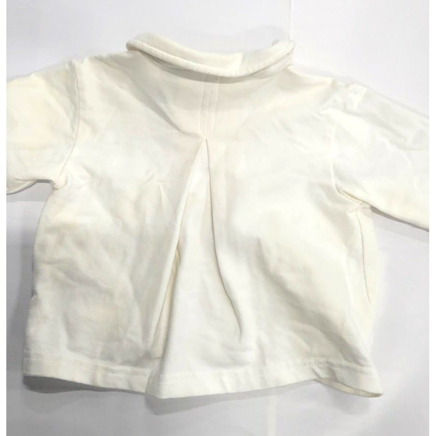 Gymboree vintage white baby peacoat - pockets collar - 3-6 mos