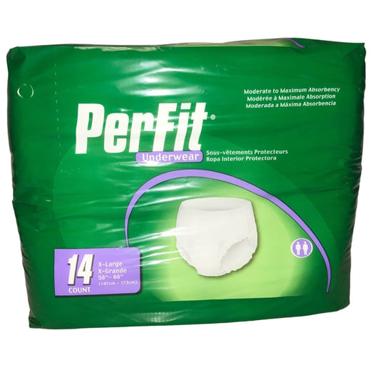 PerFit Adult Underwear Size X-Large X-Grande 58" -68" - Moderate to Maximum Absorbency - 14 Count