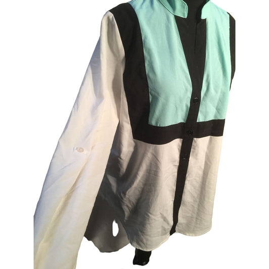 I.N. San Fransisco Color Block Light Jacket / BLouse - womens Size Large