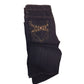 Boom Boom Jeans Womens size 11 Dark denim with Leopard print beads and gold accents - Vintage Blue Jeans Boom Boom Jeans  A+ Stuff