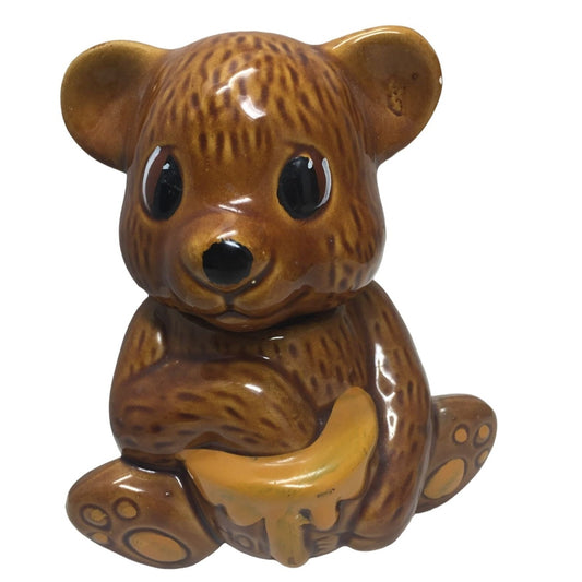 Cute Vintage Bear with Honeypot Cookie or biscuit Jar -