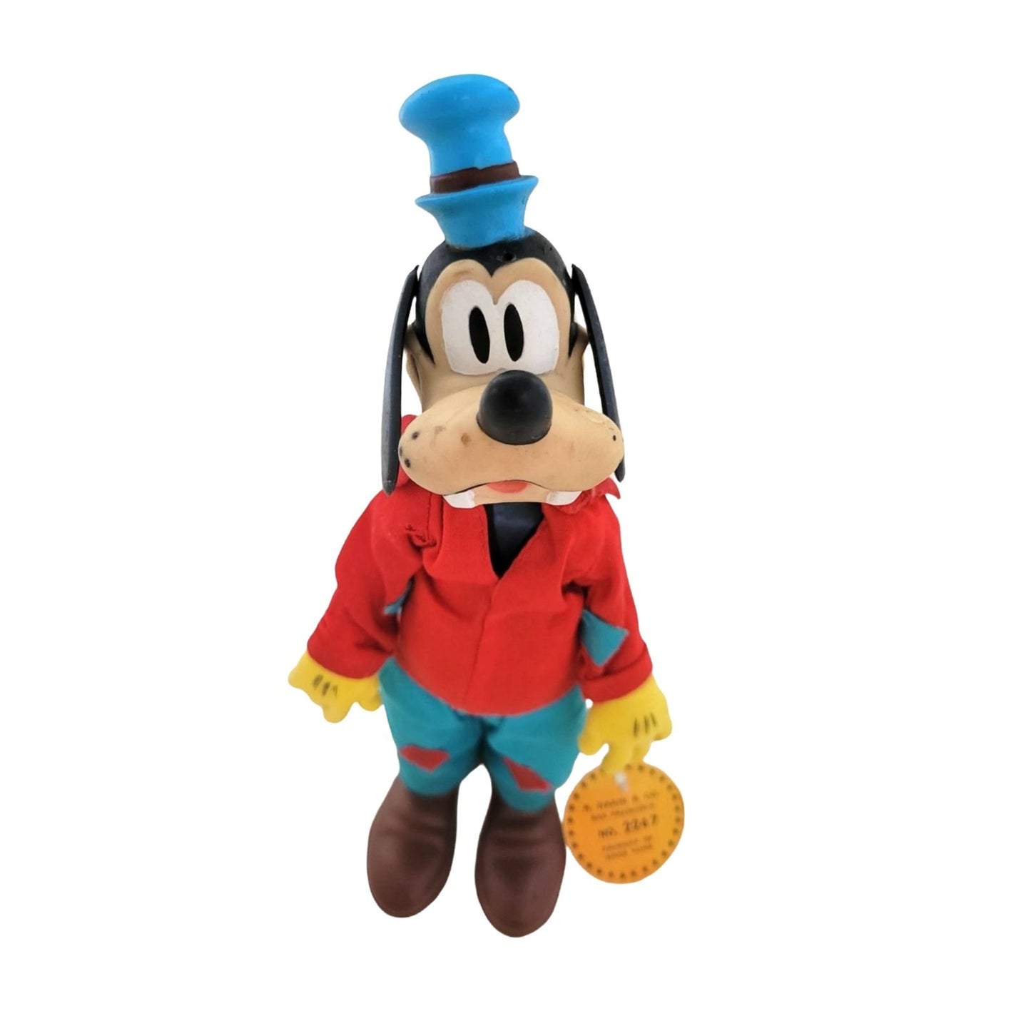 Walt Disney Productions GOOFY Doll with Tag R Dakin 1960s (Hong Kong) Disney Figure