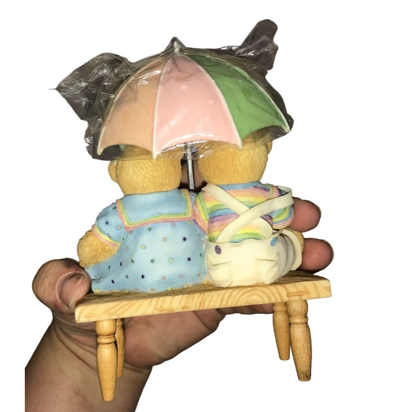 CHERISHED TEDDIES Carter and ELsie "We're Friends Rain or Shine"  Couple on Beach 302791