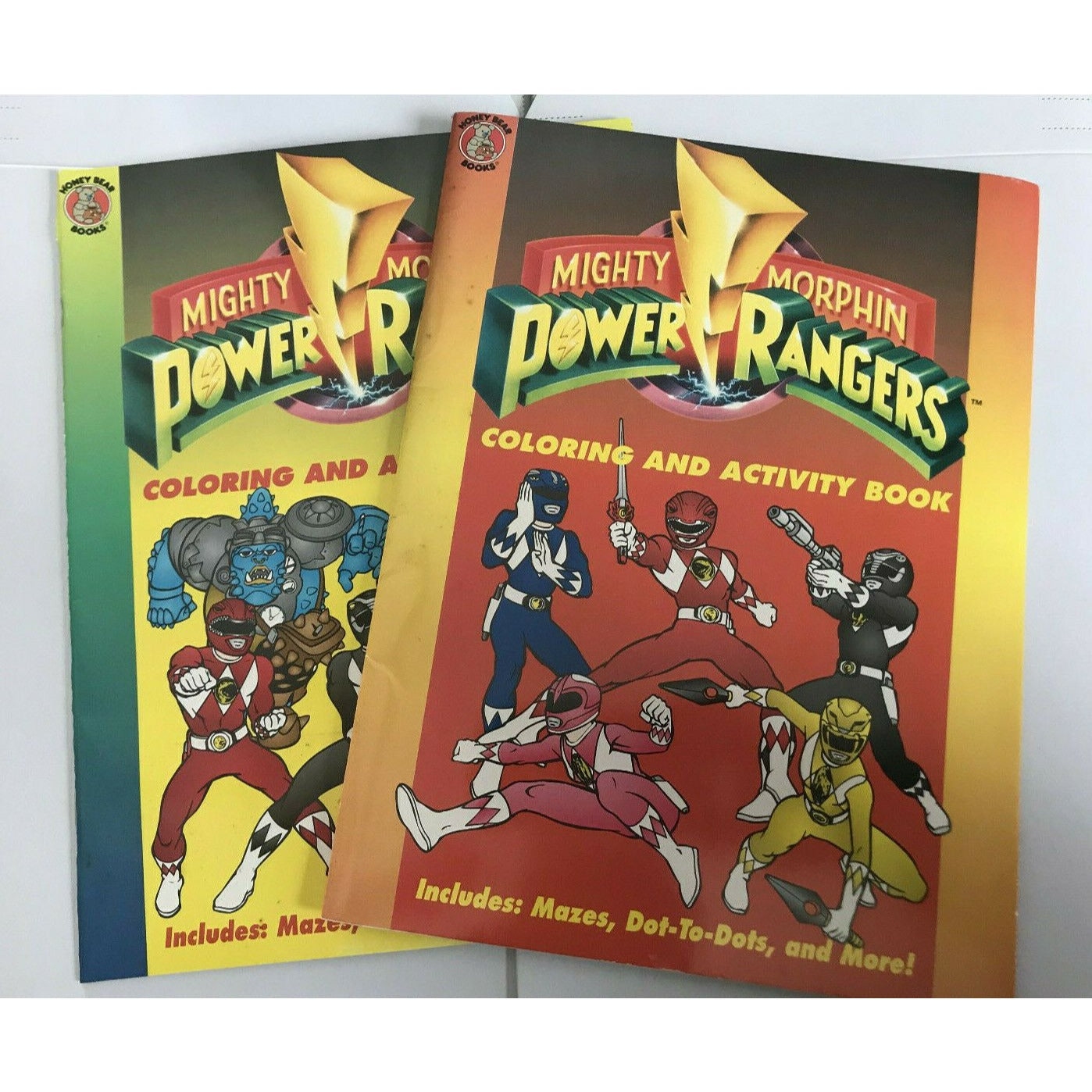 MIGHTY Morphin POWER RANGERS Coloring And Activity Book 2 Book Set