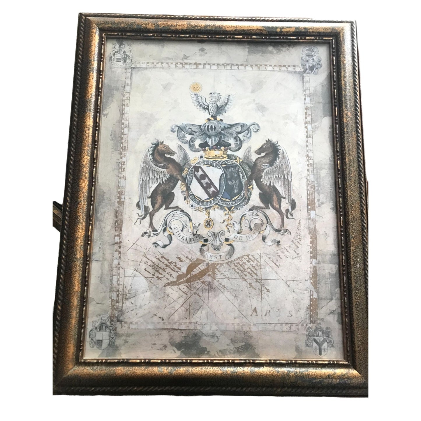 TIME of HONOR Family CREST Print in Beautiful Detailed Frame - Bombay Trading Co