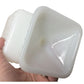 Pretty Milk Glass Cube Vase with Pedestal & Pretty Grape Pattern Design - Approx 3" square opening A+ Stuff  A+ Stuff