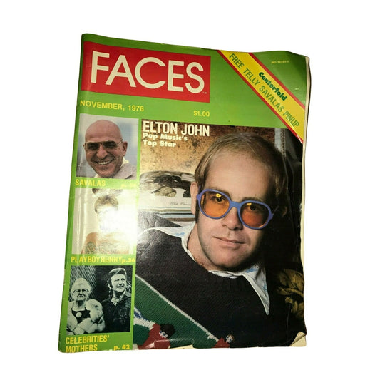 FACES Magazine November 1976 Elton John Playboy Celebrity News