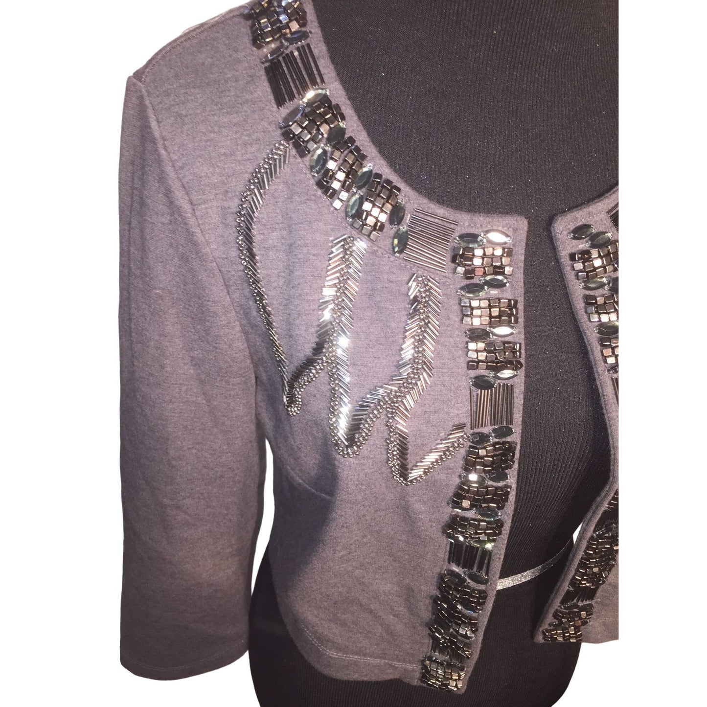 H&M Beaded Black Jacket Womens Size  Small