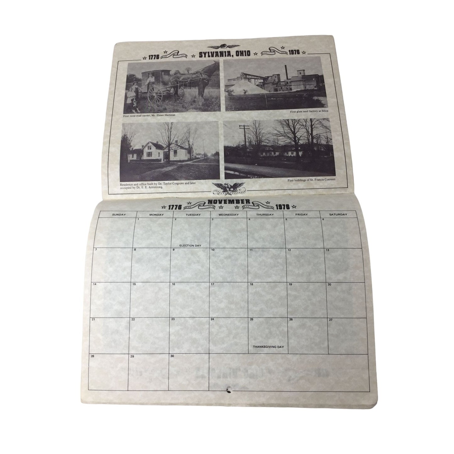 Sylvania Area Bicentennial - Souvenir Calendar - Sylvania, Ohio historical collectible