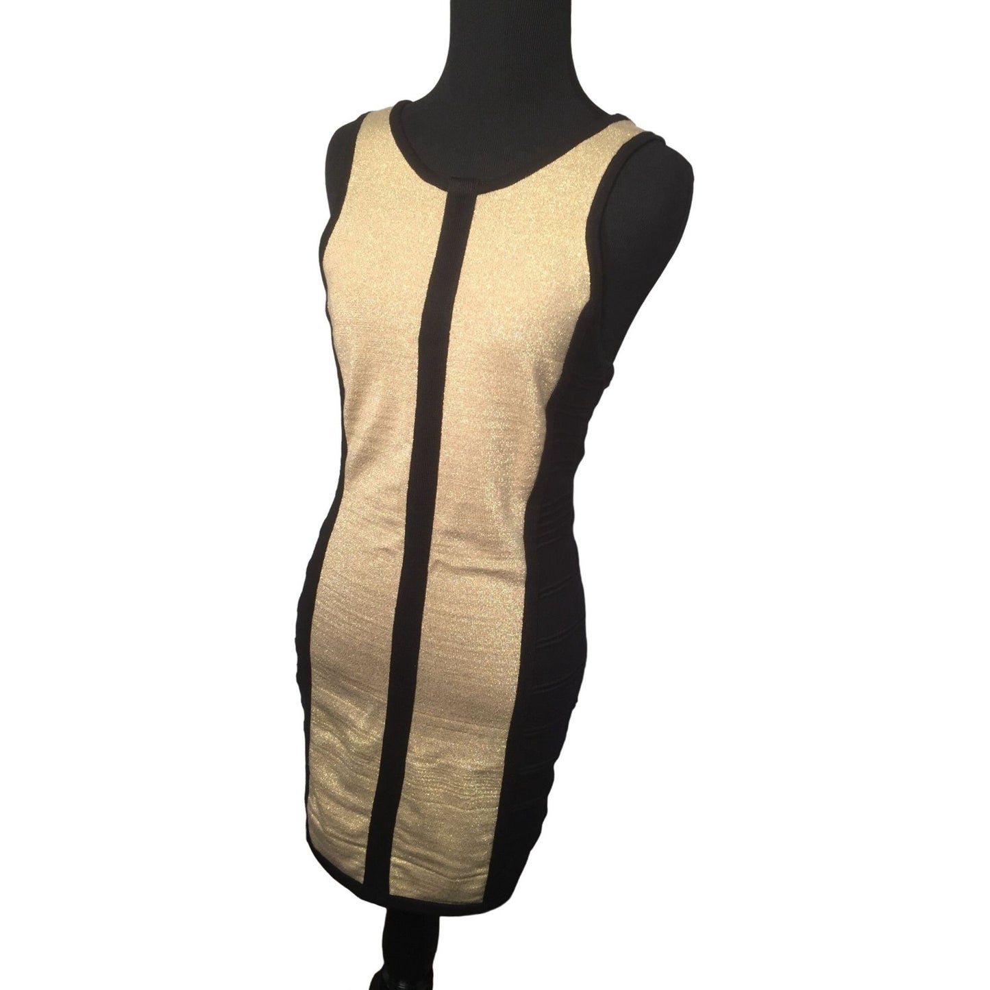 XXI Black and Gold Racerback Dress - Women's size Medium