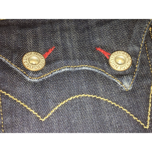 Vintage Blue Jeans - Personal Identity Brand Womens size 6-7  w 2 buttons on each pocket