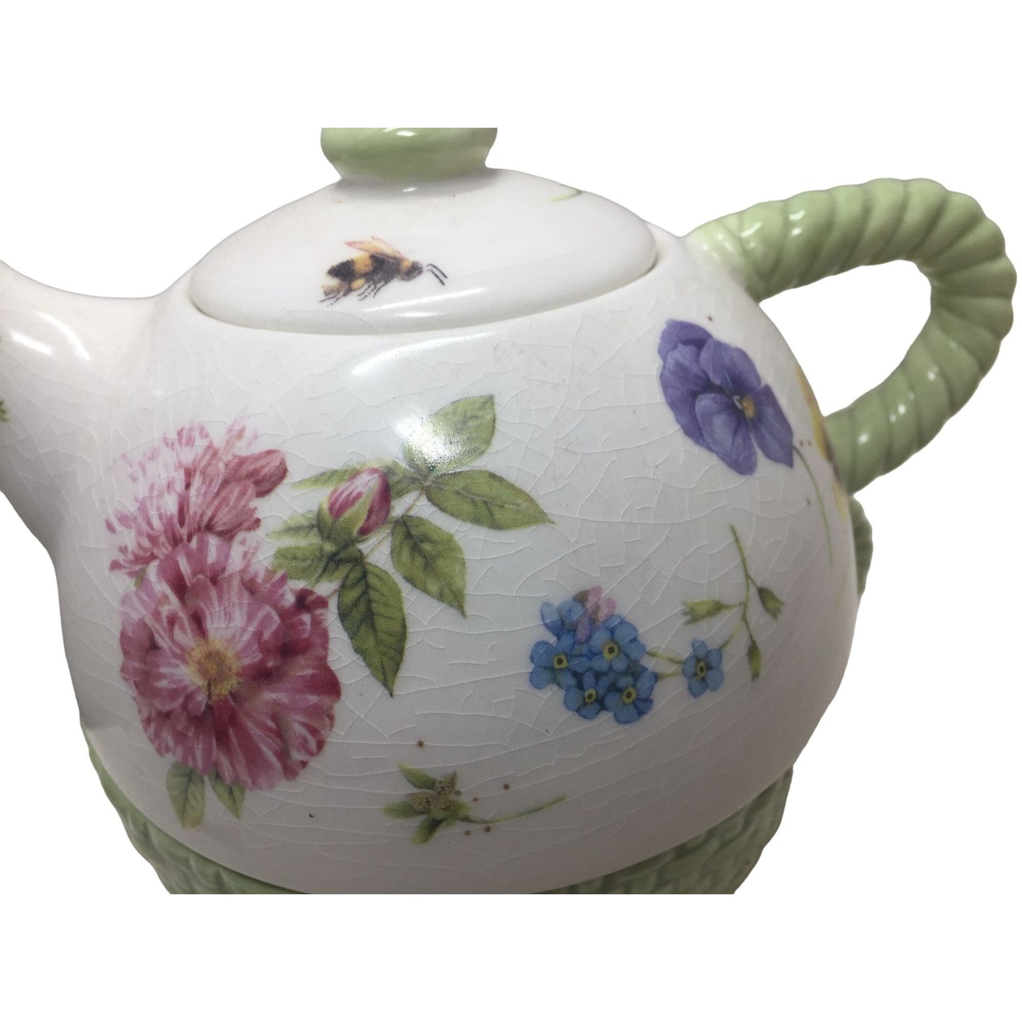 Hallmark Nature's Sketchbook Decorative Teapot w/ Oversize Mug Set - Cute!