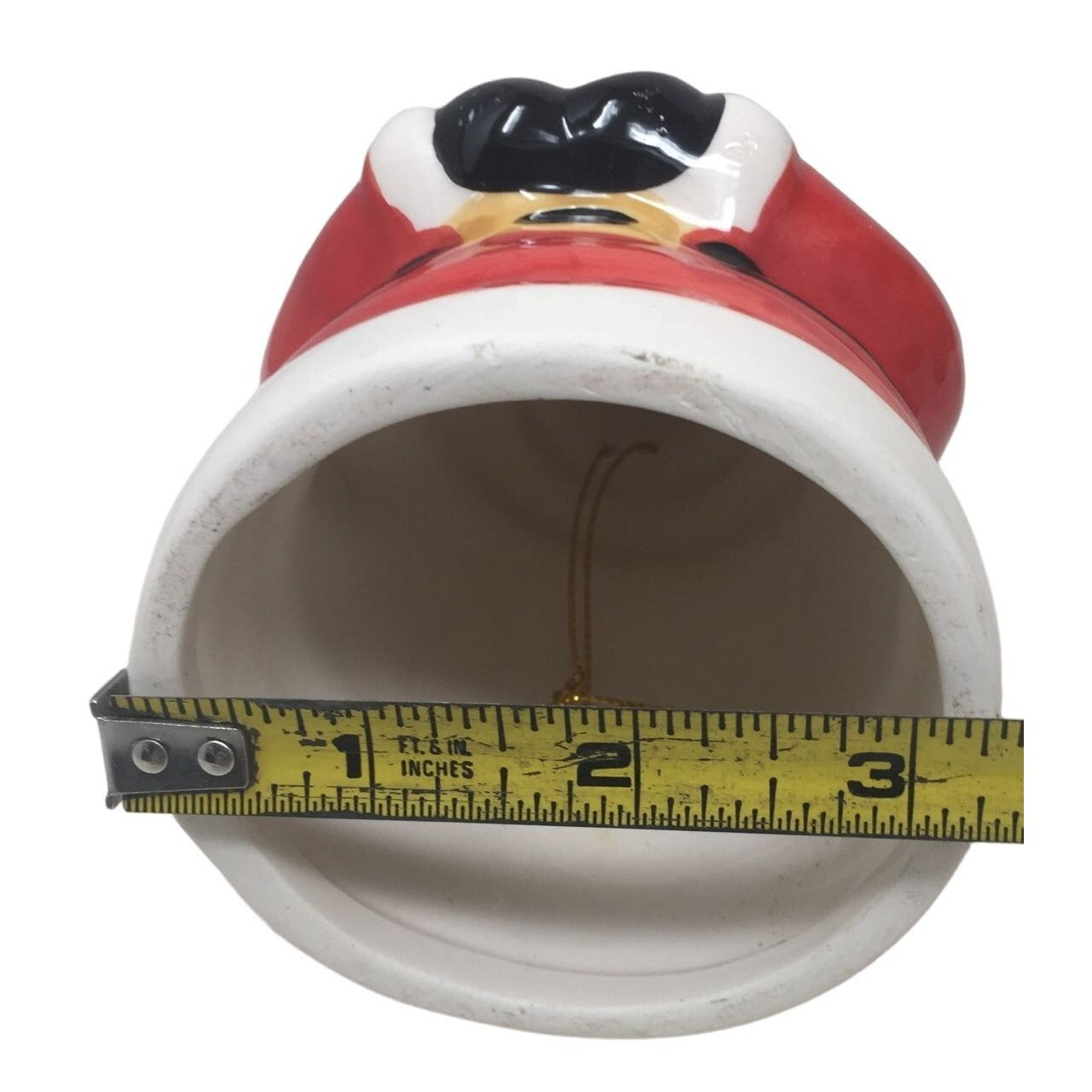 Holiday Decor - Santa Claus Ceramic Bell - Cute Fun Christmas Decoration