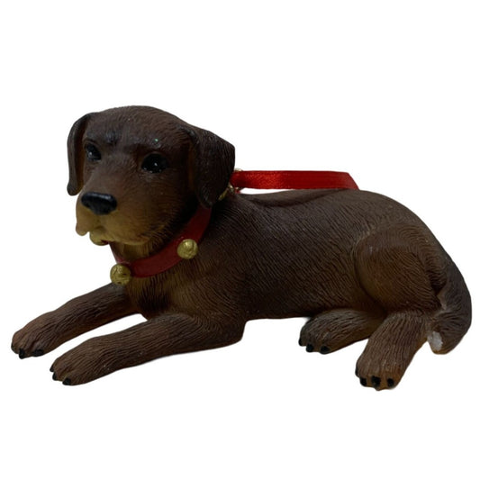 Labrador Puppy Ornaments and Figurines (5 Total) "Pennie" on one with Dog Bed - Dog Figurines