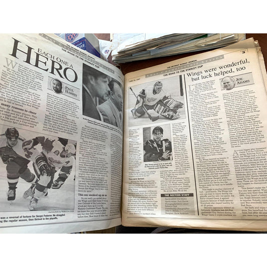 DETROIT Sunday JOURNAL from June 15, 1997 REDWINGS STANLEY CUP Champs